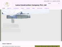 Tablet Screenshot of lamaconstruction.com